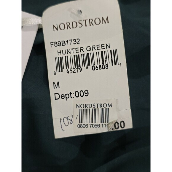 Adelyn Rae Simone Wide Leg Velvet Jumpsuit Womens Medium Hunter Green Cocktail - Picture 12 of 14